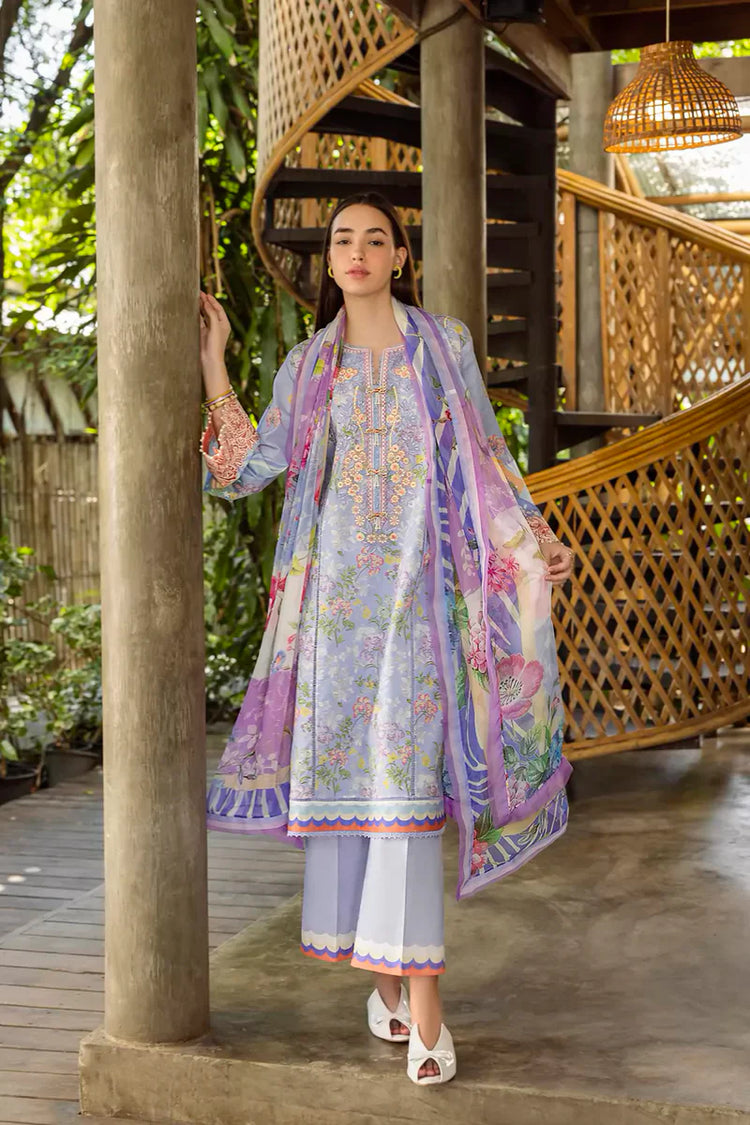 ETHEREAL BLOOM BY ROHEENAZ UN-STITCHED 3PC | Florien