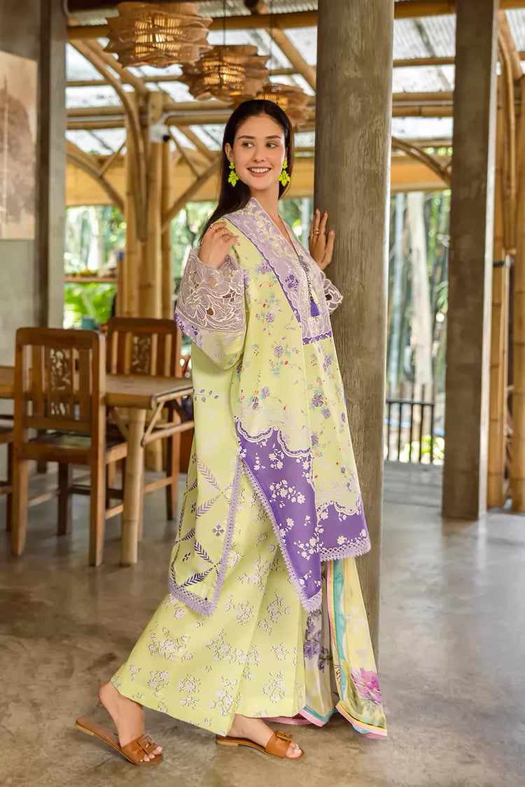 ETHEREAL BLOOM BY ROHEENAZ UN-STITCHED 3PC | Elysse