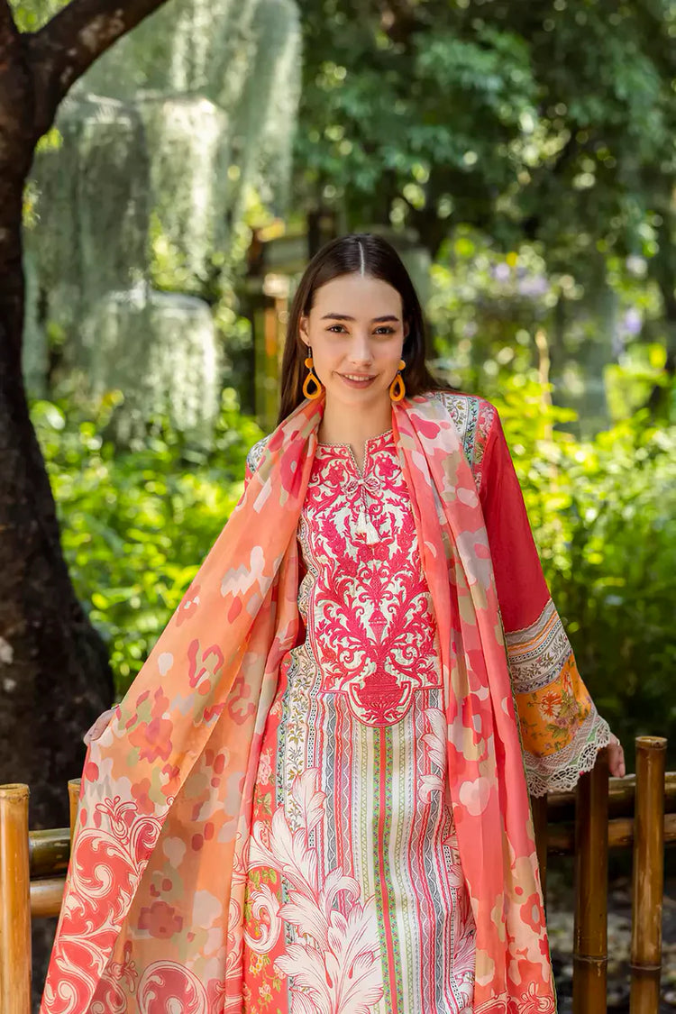 ETHEREAL BLOOM BY ROHEENAZ UN-STITCHED 3PC | Roselle