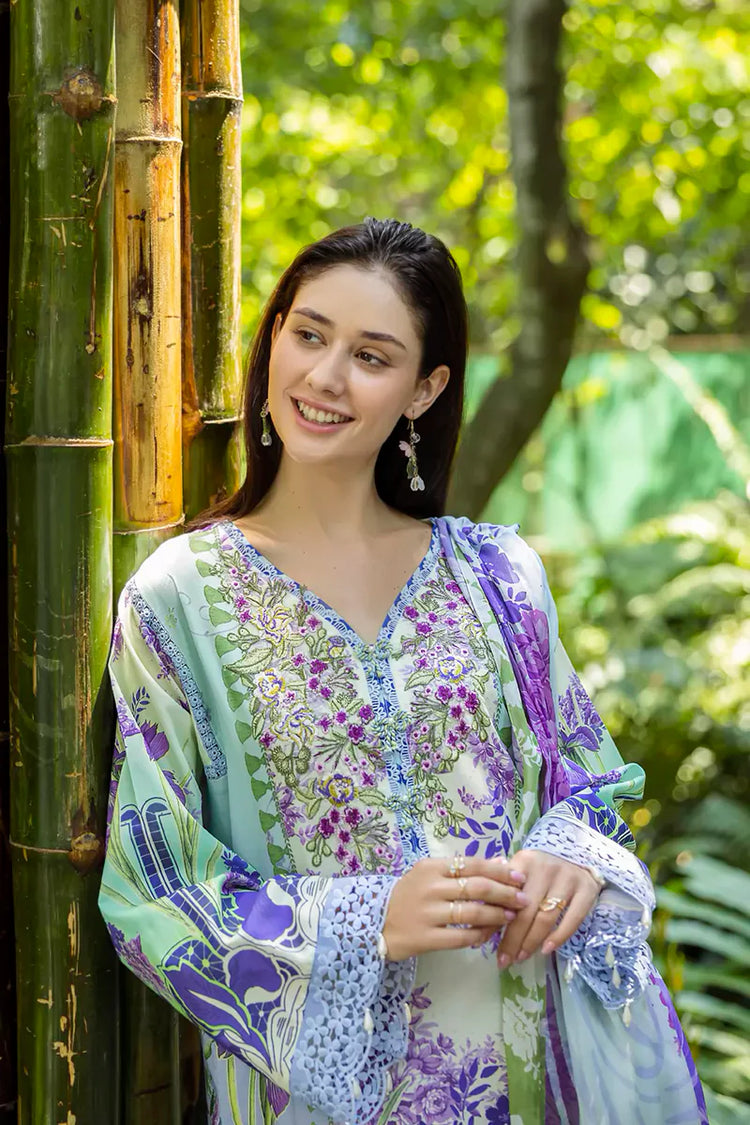ETHEREAL BLOOM BY ROHEENAZ UN-STITCHED 3PC | Florisse