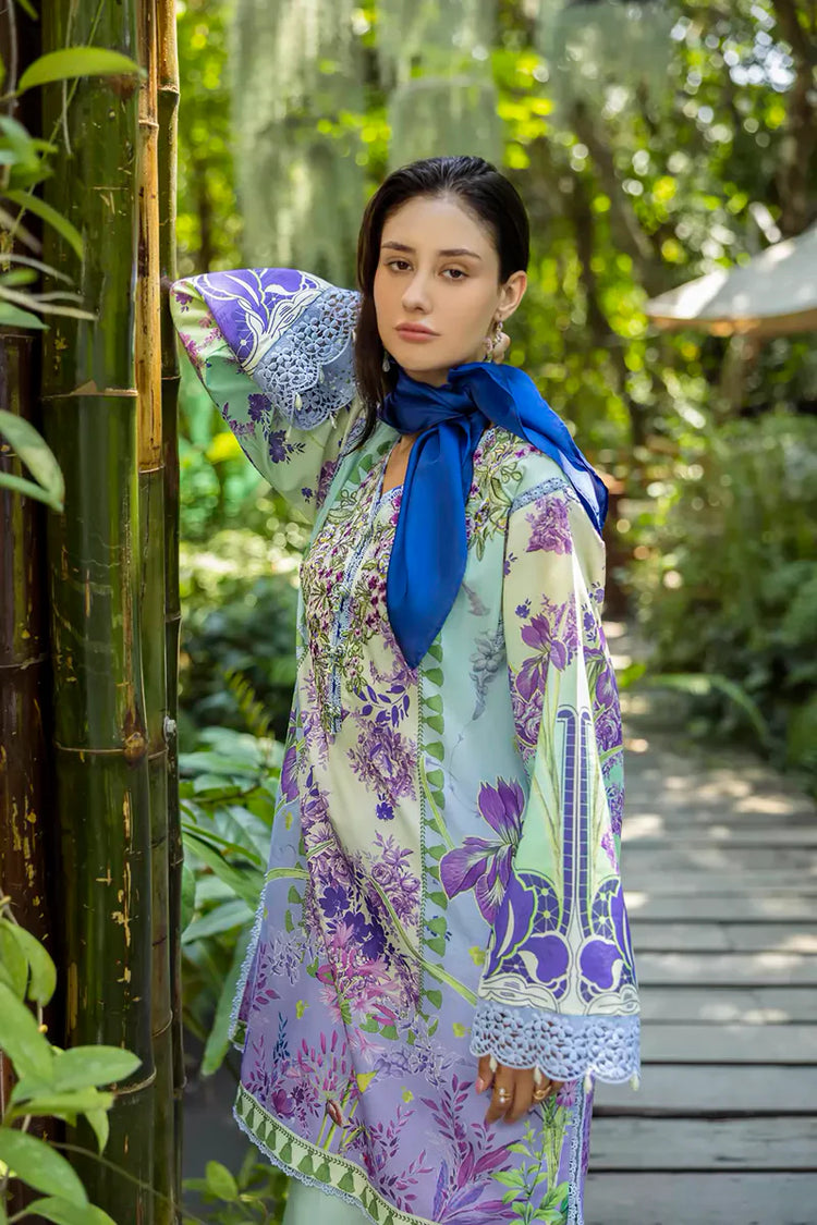 ETHEREAL BLOOM BY ROHEENAZ UN-STITCHED 3PC | Florisse