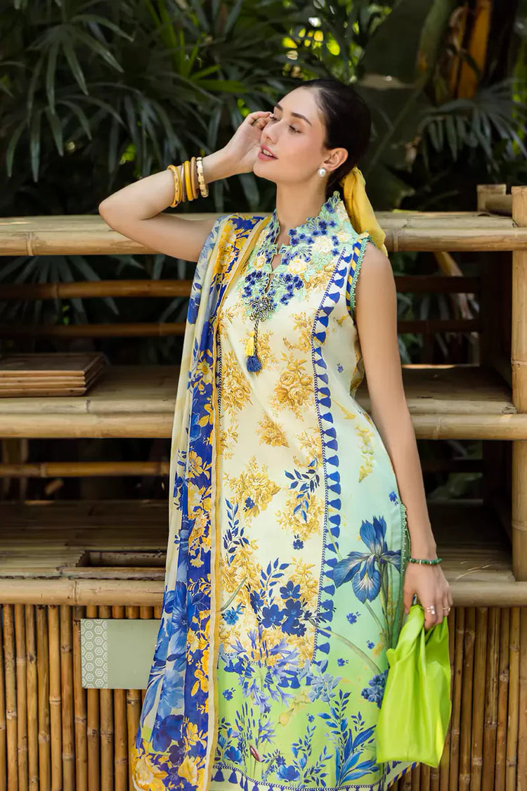 ETHEREAL BLOOM BY ROHEENAZ UN-STITCHED 3PC | Celora