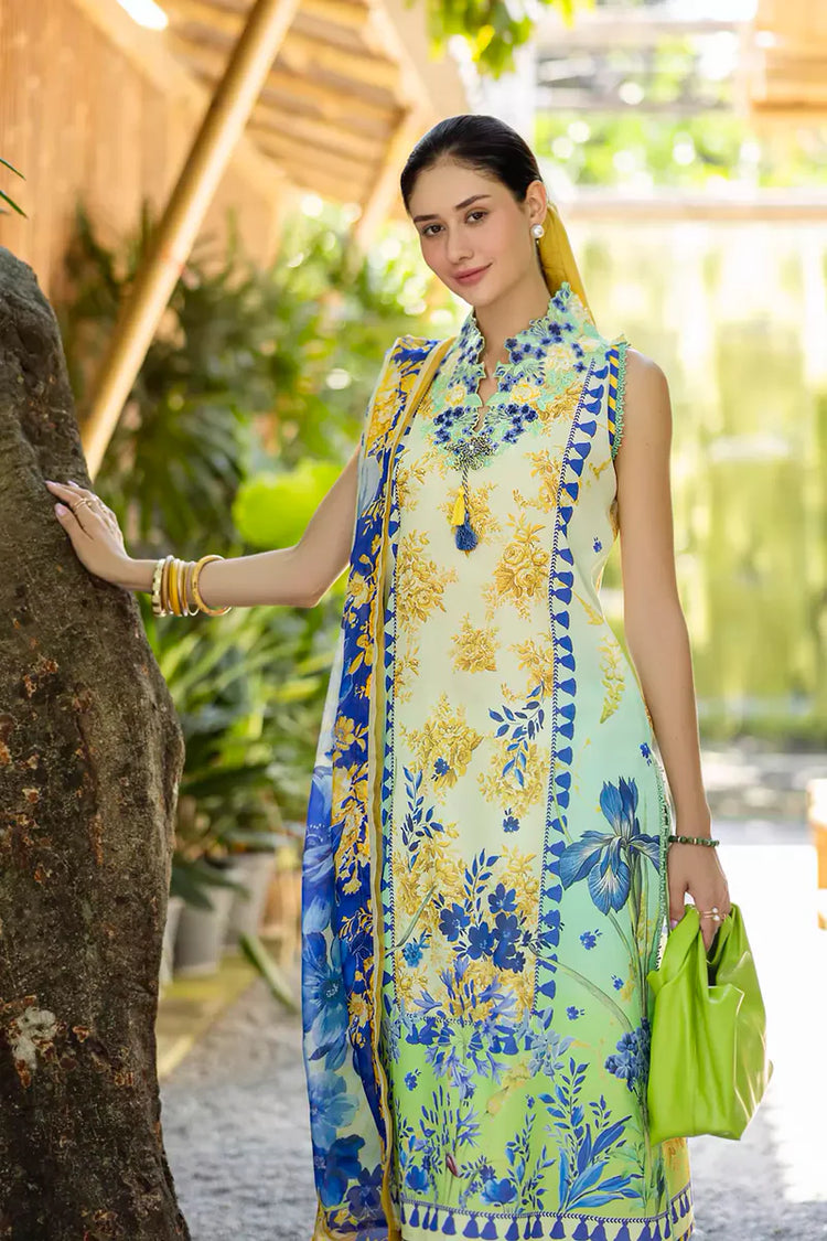 ETHEREAL BLOOM BY ROHEENAZ UN-STITCHED 3PC | Celora