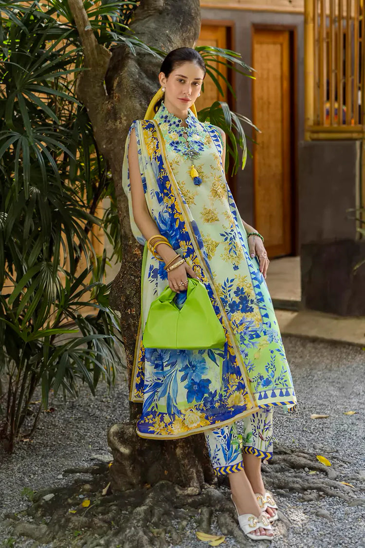 ETHEREAL BLOOM BY ROHEENAZ UN-STITCHED 3PC | Celora