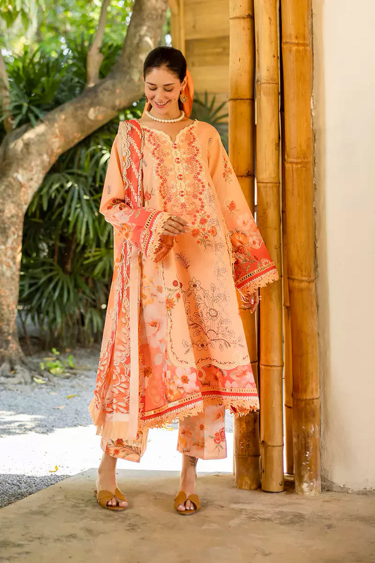 ETHEREAL BLOOM BY ROHEENAZ UN-STITCHED 3PC | Zaria