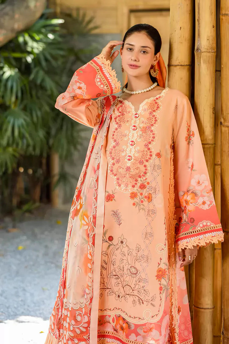 ETHEREAL BLOOM BY ROHEENAZ UN-STITCHED 3PC | Zaria