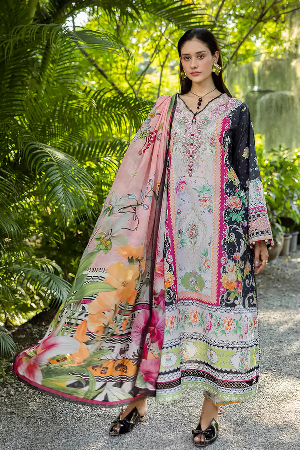 ETHEREAL BLOOM BY ROHEENAZ UN-STITCHED 3PC | Nymeria