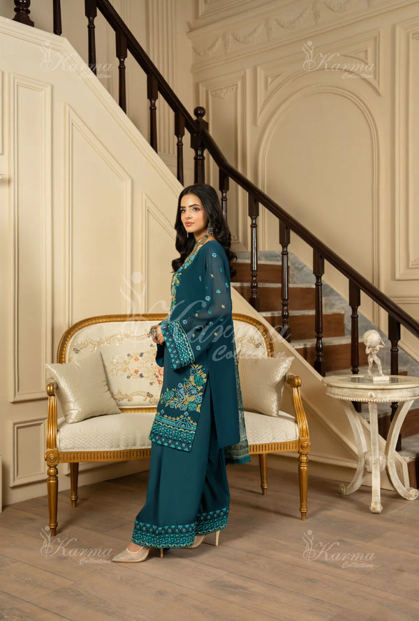 ROOHI KARMA- Teal Blue