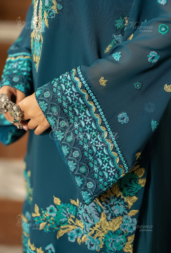 ROOHI KARMA- Teal Blue