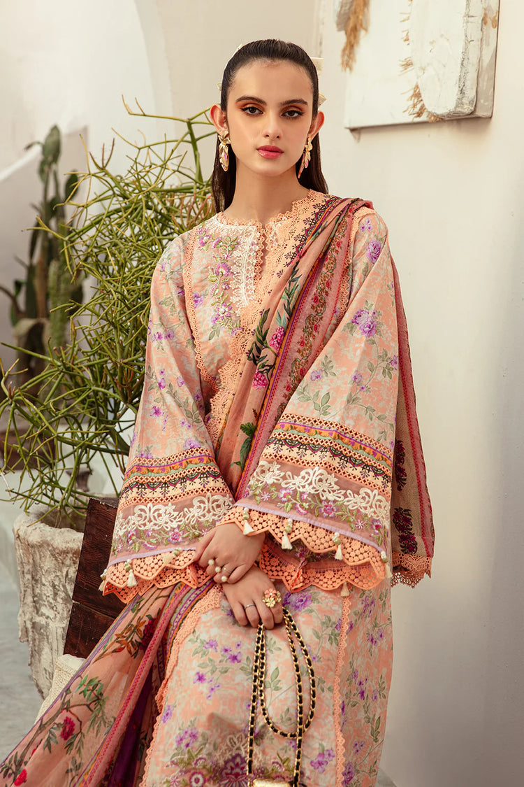 ALIF AFFORDABLE UN-STITCHED 3PC| Coral Blush