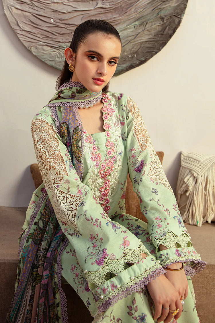 ALIF AFFORDABLE UN-STITCHED 3PC| Mint Magic