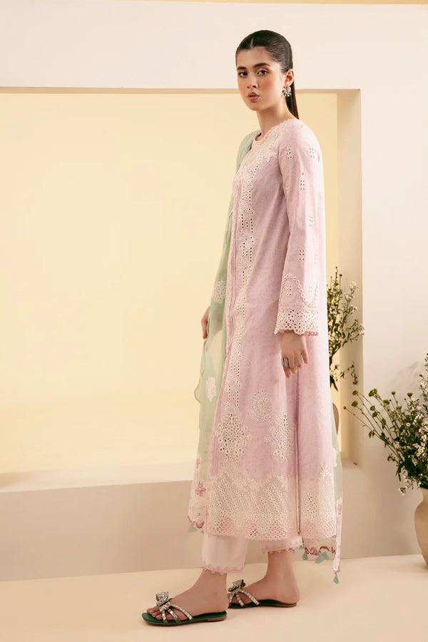 QLINEKARI BY QALAMKAR UN-STICHED 3PC|SQ-02 ASEMA