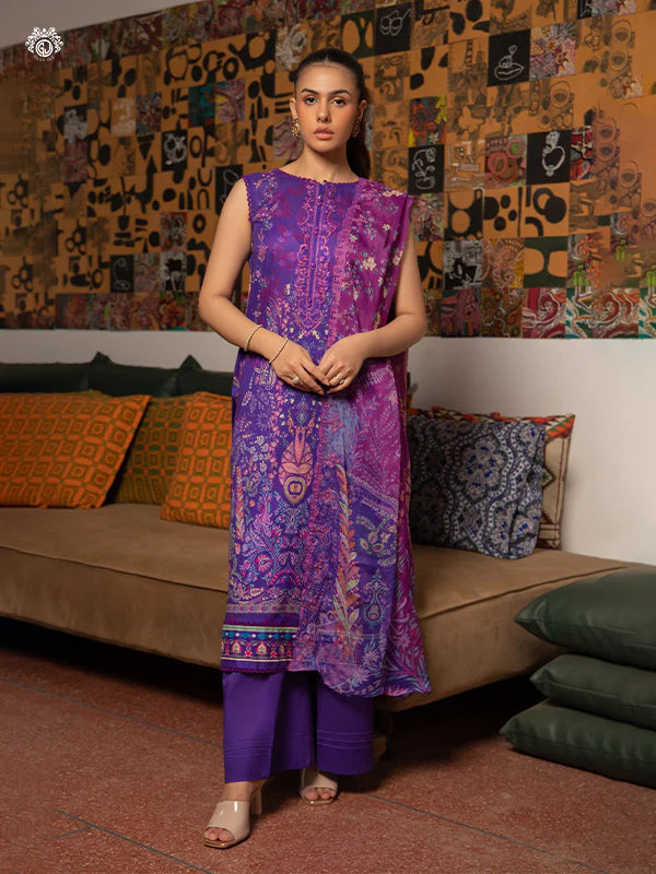 Akira By Gulljee Printed Embroidered Lawn Collection - D3