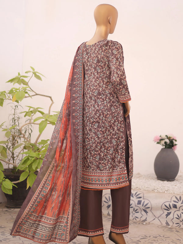 Humsafar By MTF Digital Printed Embroidery Lawn | Unstitched Suit D03