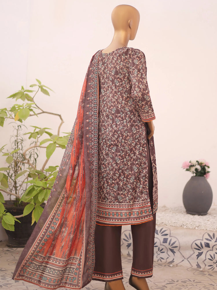 Humsafar By MTF Digital Printed Embroidery Lawn | Unstitched Suit D03