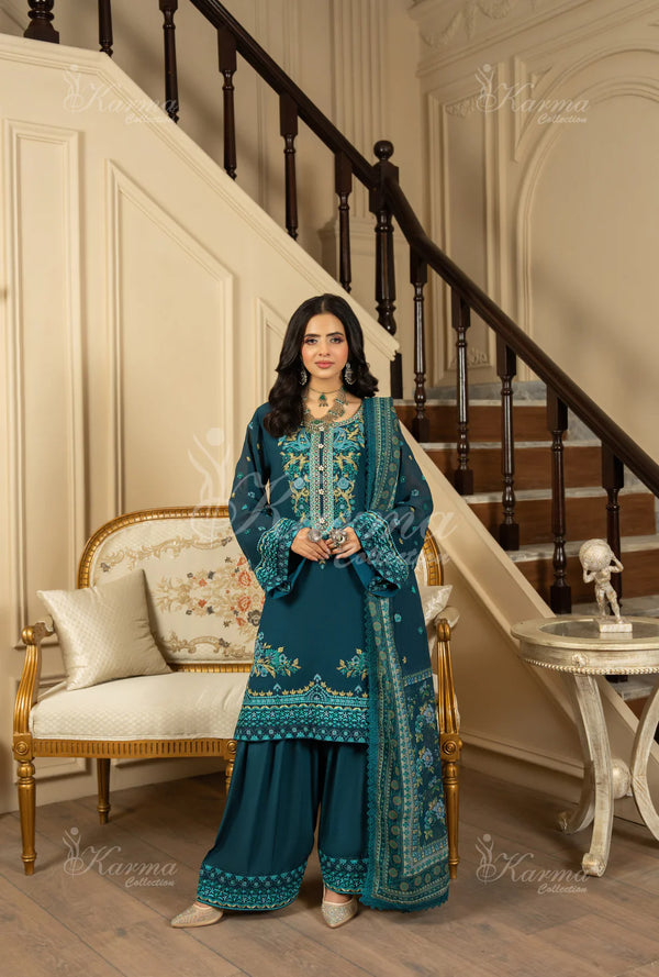 ROOHI KARMA- Teal Blue