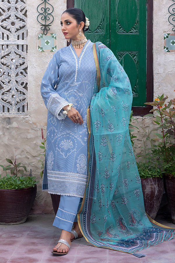 FESTIVE EMBROIDERED LUXURY LAWN BY || LAKHANY || LSM- 04