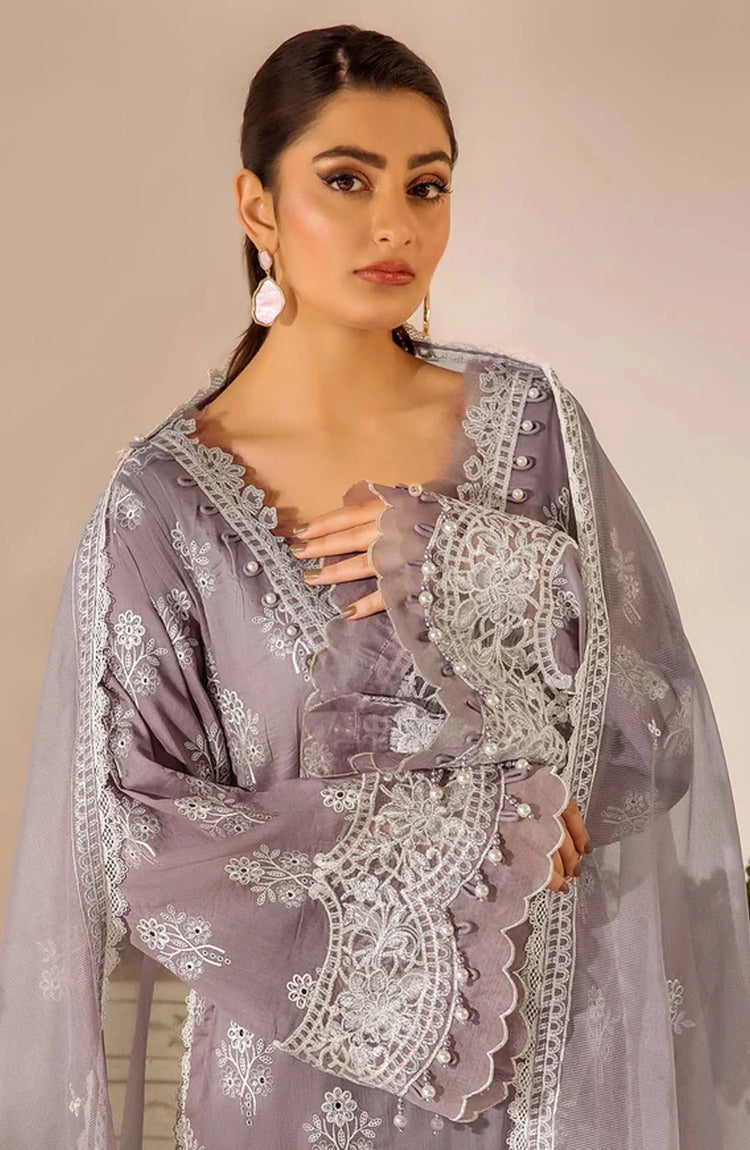 Adans Libas Embroidered Lawn Unstitched 3 Piece Suit - 4777