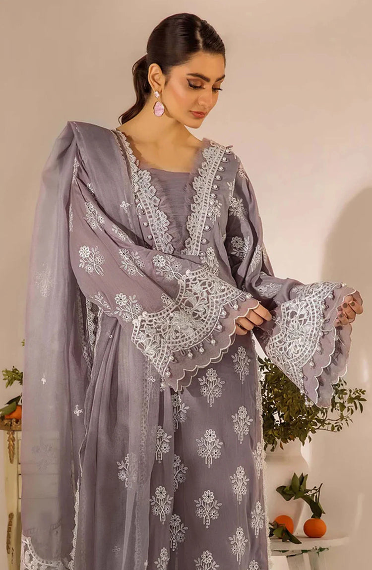 Adans Libas Embroidered Lawn Unstitched 3 Piece Suit - 4777