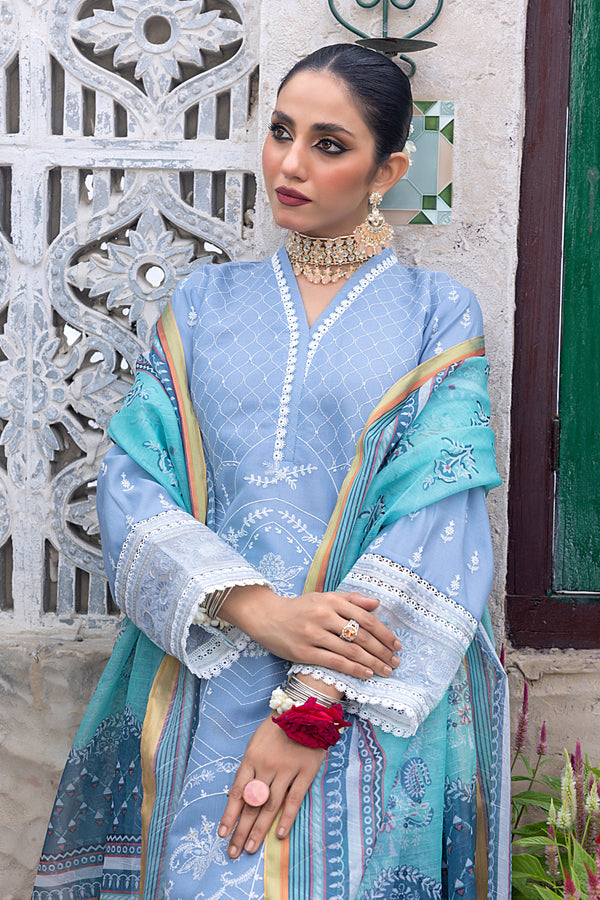 FESTIVE EMBROIDERED LUXURY LAWN BY || LAKHANY || LSM- 04