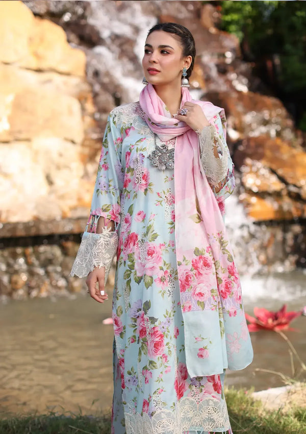 ELAF PREMIUM PRINT UN-STICHED 3PC| ECK-04B