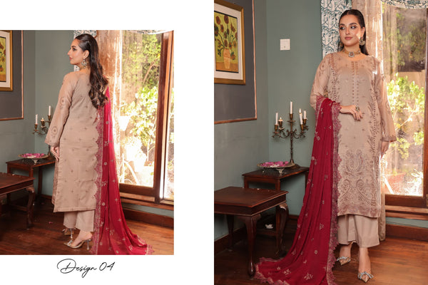 Republic By Dr Haris Unstitched 3 Piece Lawn Suit-REP-004