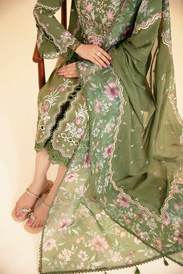 QLINEKARI BY QALAMKAR UN-STICHED 3PC|SQ-14 SEMAL