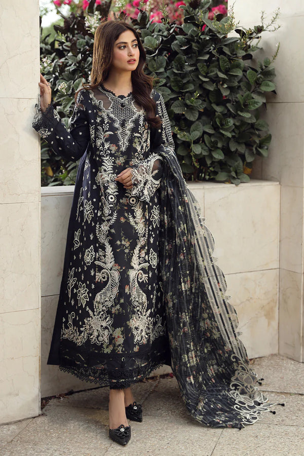 QALAMKAR FESTIVE UN-STICHED 3PC| PS-07