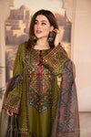 KARMA NAQSH- OLIVE GREEN
