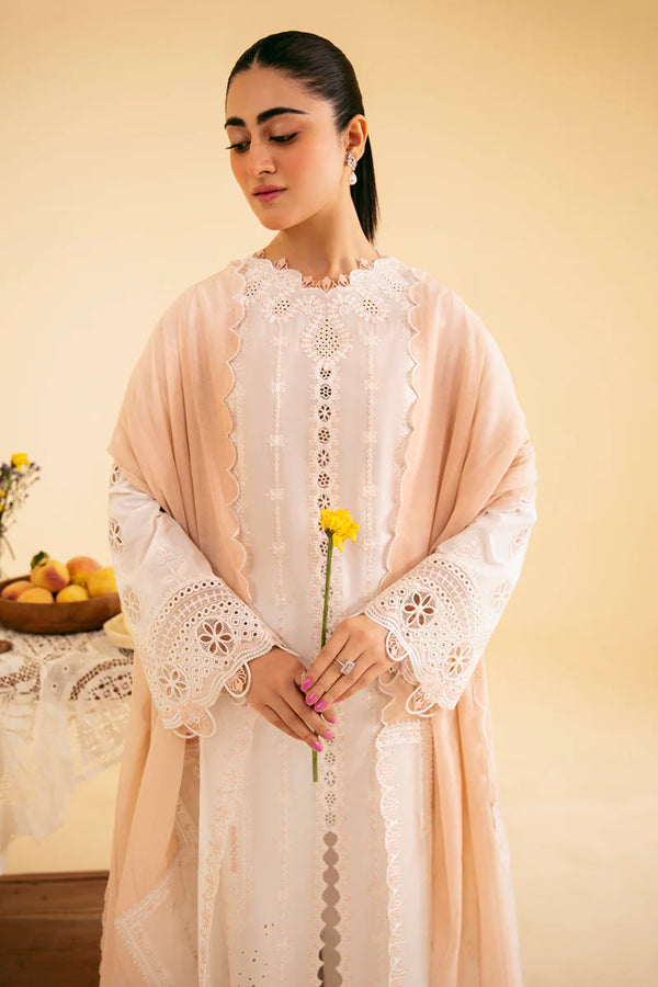QLINEKARI BY QALAMKAR UN-STICHED 3PC|SQ-07 CARMIN