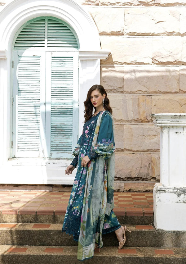 ELAF SIGNATURE EMBROIDERED LAWN 3PC | OCEANA VEIL