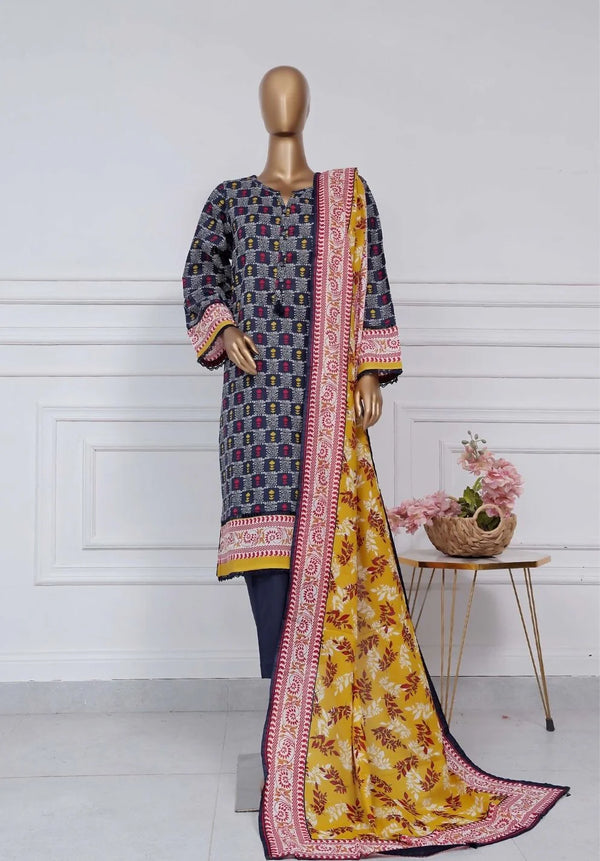 SADABAHAR PRINTED LAWN STITCHED 2025-D04