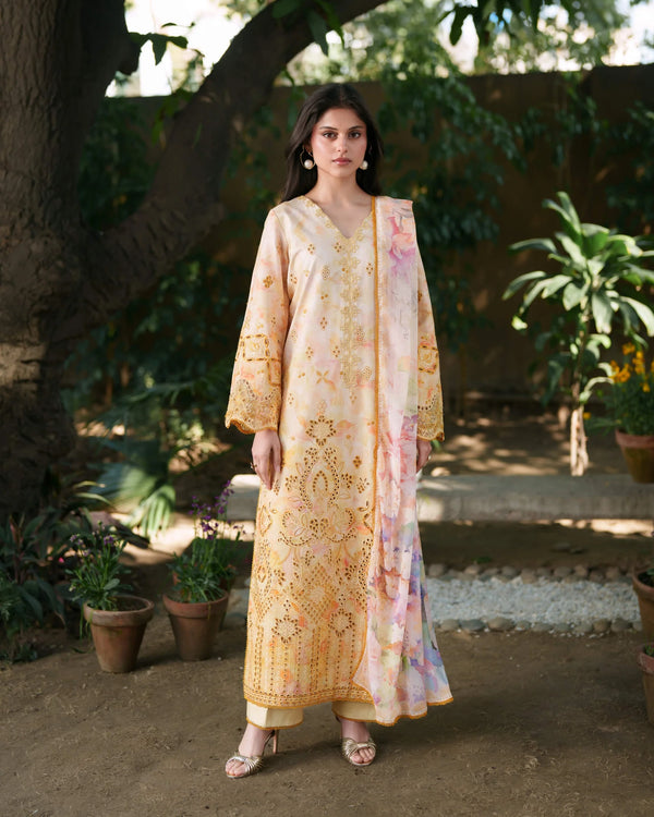 NEESHAY SUMMER LINES PRINTKARI LUXURY LAWN '26-SOLAYA