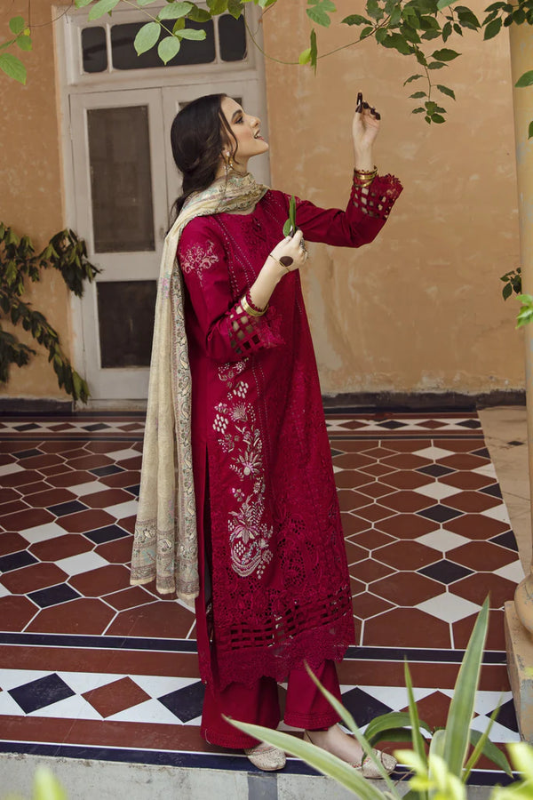 MEENA KUMARI LUXURY CHIKANKARILAWN EID COLLECTIONM BY|| AABYAAN|| SHAHEEN (AB-05)