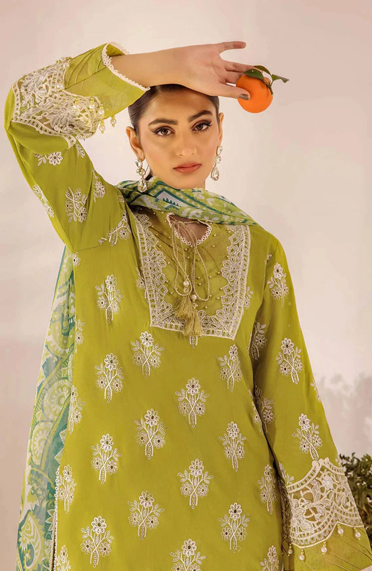 Adans Libas Embroidered Lawn Unstitched 3 Piece Suit - 4776