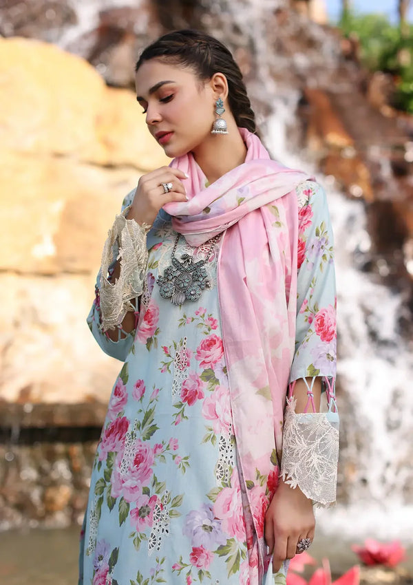 ELAF PREMIUM PRINT UN-STICHED 3PC| ECK-04B