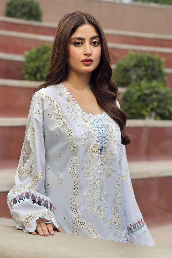 QALAMKAR FESTIVE UN-STICHED 3PC| PS-10