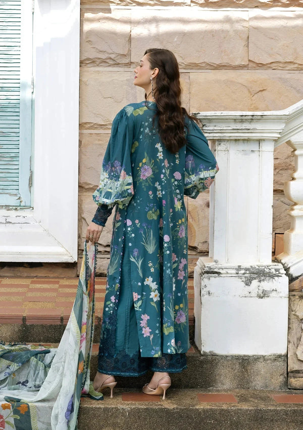 ELAF SIGNATURE EMBROIDERED LAWN 3PC | OCEANA VEIL