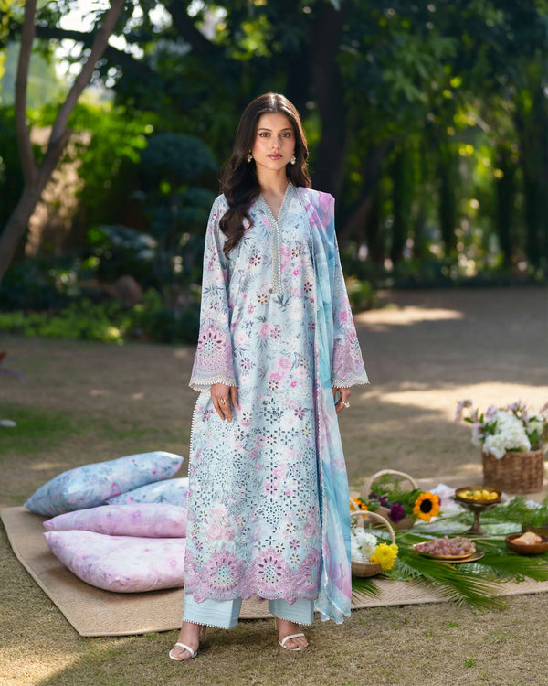NEESHAY SUMMER LINES PRINTKARI LUXURY LAWN '26-FLEURIE