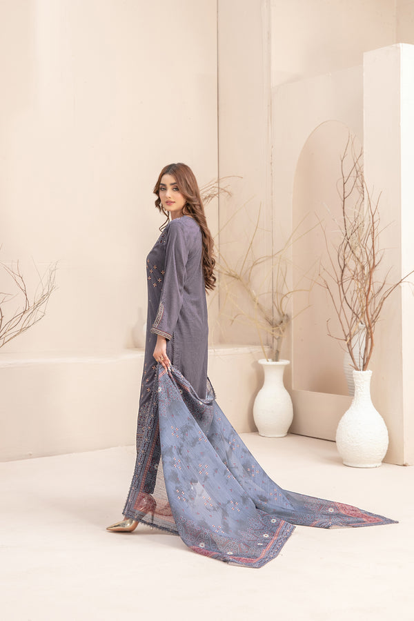MAHLAA LAWN STITCHEDBY TAWAKKAL D-2785