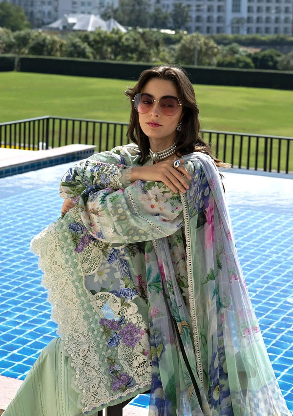 ELAF SIGNATURE EMBROIDERED LAWN 3PC | EVELINE WHISPER