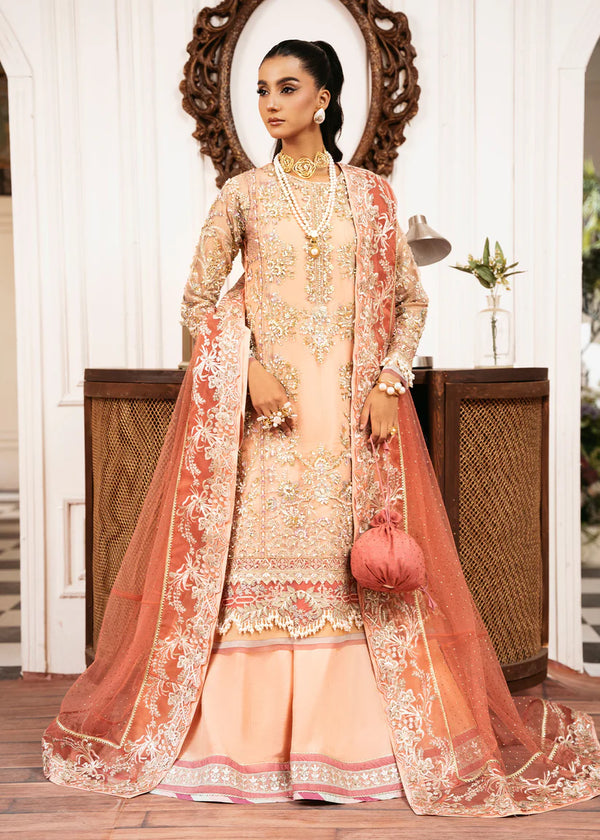INAYAT ALIF BY AJR LUXURY WEDDING UN-STITCHED 3PC| SUN-KISSED