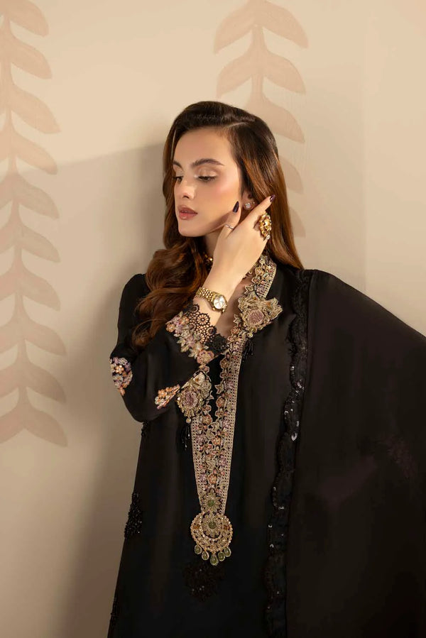 ZARDOZI SILK- BLACK