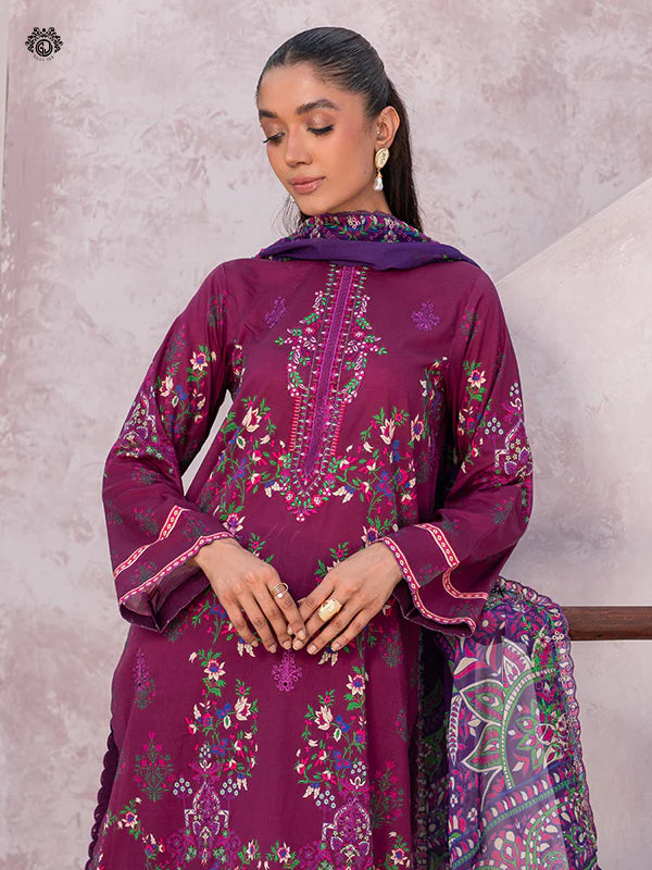 Mahlij By Gulljee Printed Embroidered Lawn Collection - D06