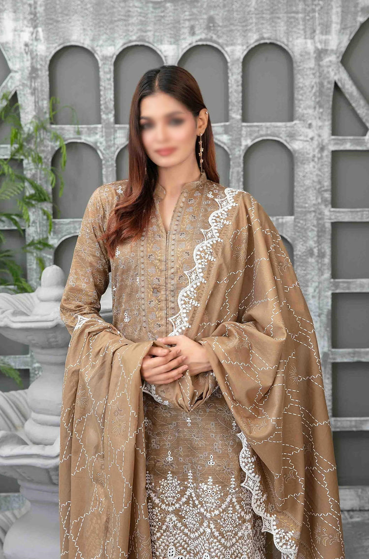 Sameeha Emb Paste Print Cutwork Dupatta By Tawakkal Fab D-1921