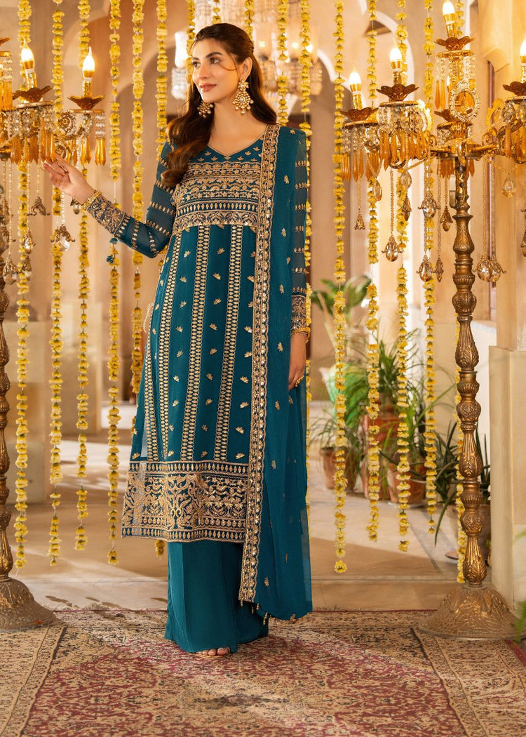 AFSANAY LUXURY CHIFFON UNSTITCHED 3P| BY SHAHZEB - SAHAR