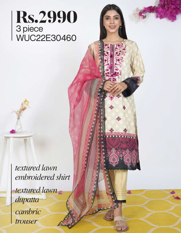 ZELLBURY SIGNATURE LAWN EMBROIDERED UN-STITCHED - D05