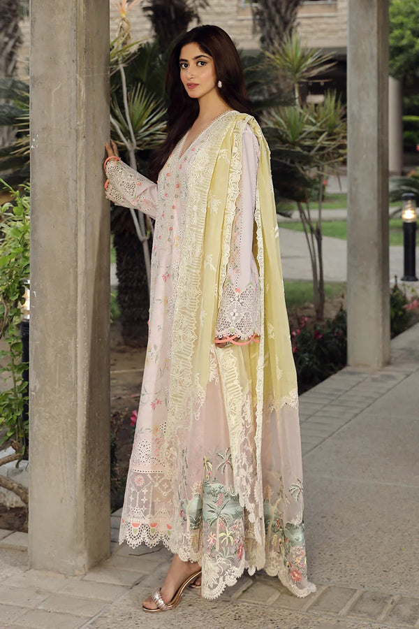 QALAMKAR FESTIVE UN-STICHED 3PC| PS-03
