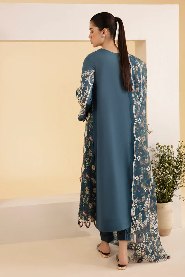 QLINEKARI BY QALAMKAR UN-STICHED 3PC|SQ-05 ELA