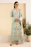 QLINEKARI BY QALAMKAR UN-STICHED 3PC|SQ-06 AFROZEH